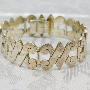 Vintage "Tribal" Solid Sterling Silver Bracelet